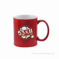 Hot sale FDA approval, color glazed promotional ceramic gift mugs with client's logo